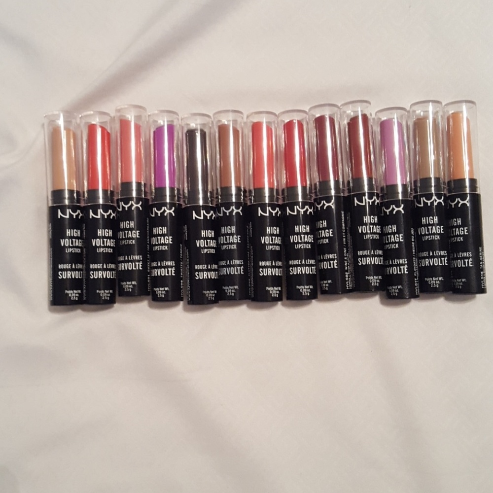 The whole line of high voltage lipstick